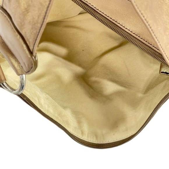 BOLSA Women's Handbag Leather Hobo Gold Baguette - Picture 8 of 14